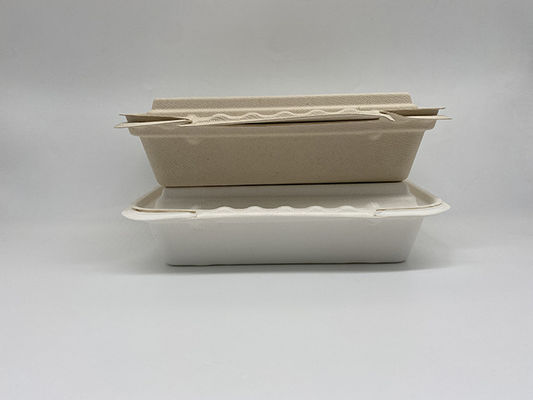 Renewable 9x6 Inch 39g Biodegradable Takeout Containers